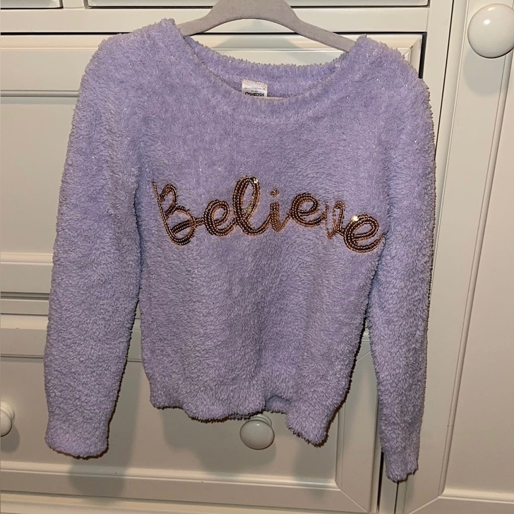 OshKosh B’Gosh Girls’ Light Purple Fuzzy Sweatshirt